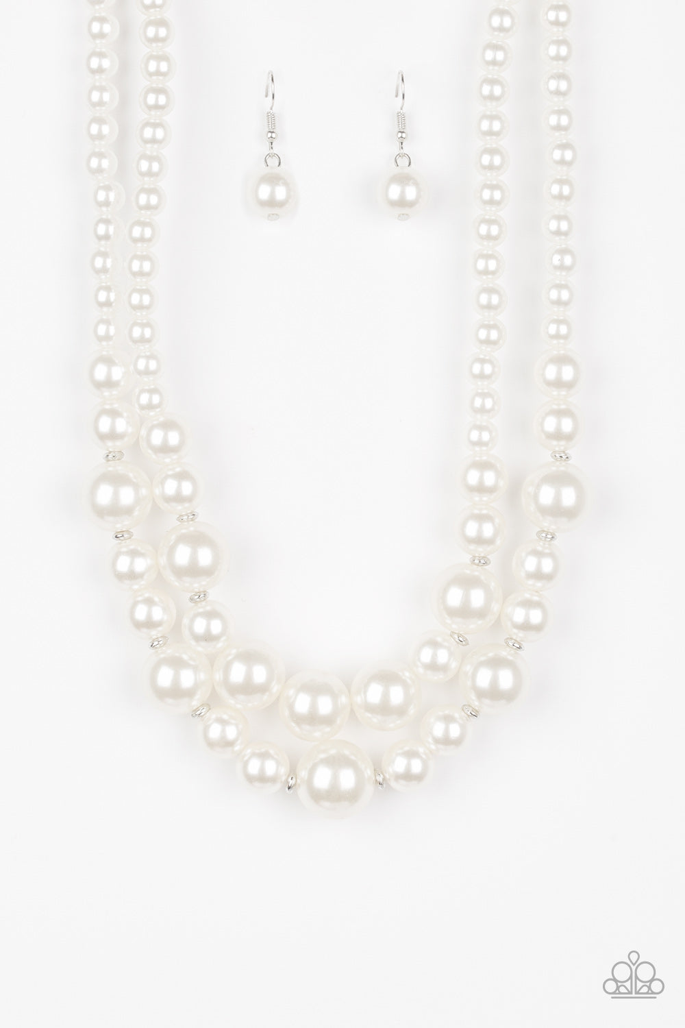 Paparazzi Accessories - The More The Modest - White-Necklace