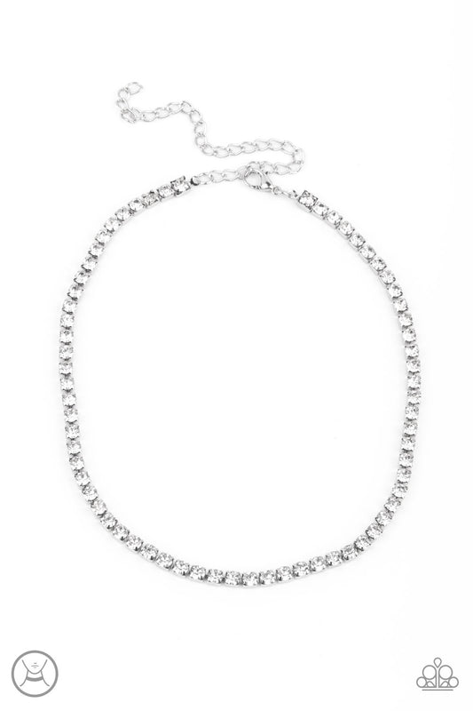 Starlight Radiance - White Choker Necklace