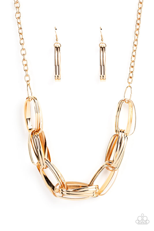 Fiercely Flexing - Gold Necklace