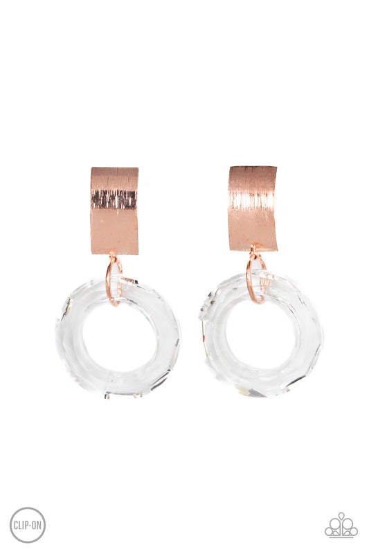 Clear Out! - Copper Clip On Earrings