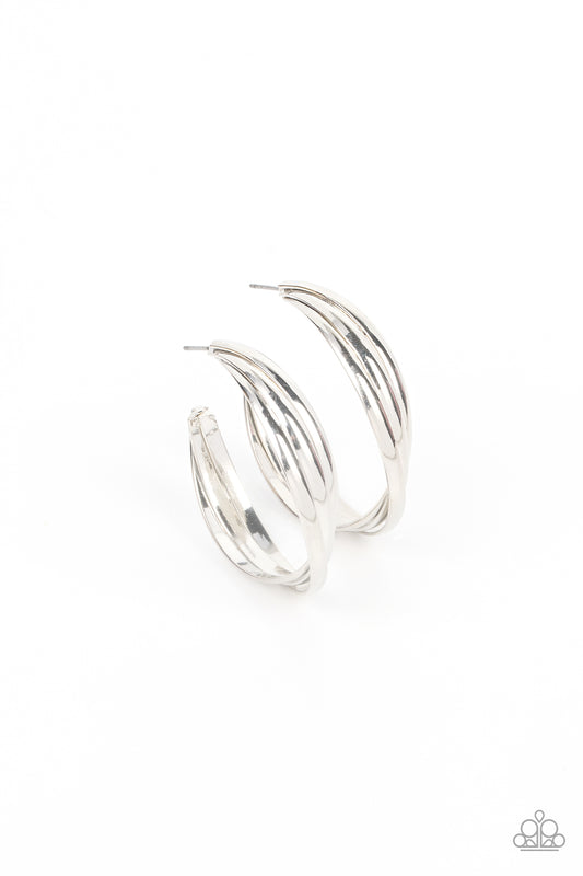 Curvy Charmer - Silver Earrings