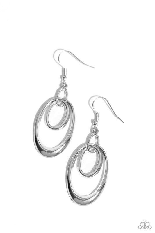 So OVAL-Rated - Silver Earrings