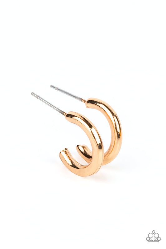 Small-Scale Shimmer - Gold Earrings