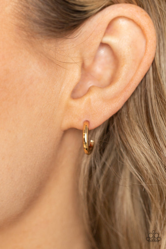 Small-Scale Shimmer - Gold Earrings